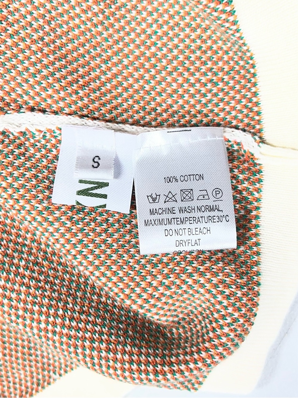 OXKNIT Women's Small Pencil Skirt Cotton Knit Stretchy Retro Rainbow Design - Picture 8 of 9